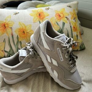 Reebok Women's Taupe and White Sneakers